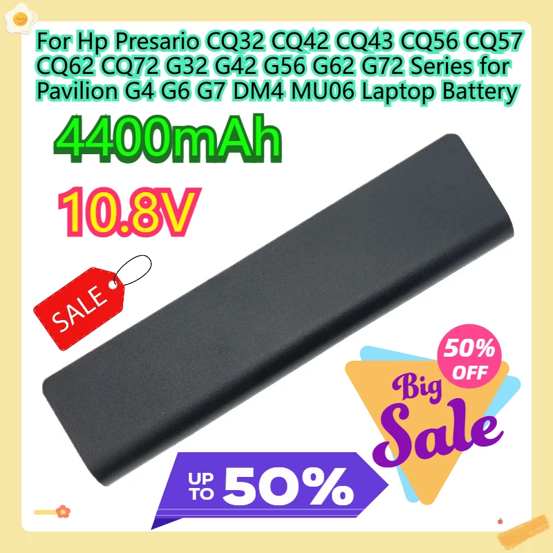 For Hp Presario CQ32 CQ42 CQ43 CQ56 CQ57 CQ62 CQ72 G32 G42 G56 G62 G72 Series for Pavilion G4 G6 G7 DM4 MU06 Laptop Battery
For Hp Presario CQ32 CQ42 CQ43 CQ56 CQ57 CQ62 CQ72 G32 G42 G56 G62 G72 Series for Pavilion G4 G6 G7 DM4 MU06 Laptop Battery