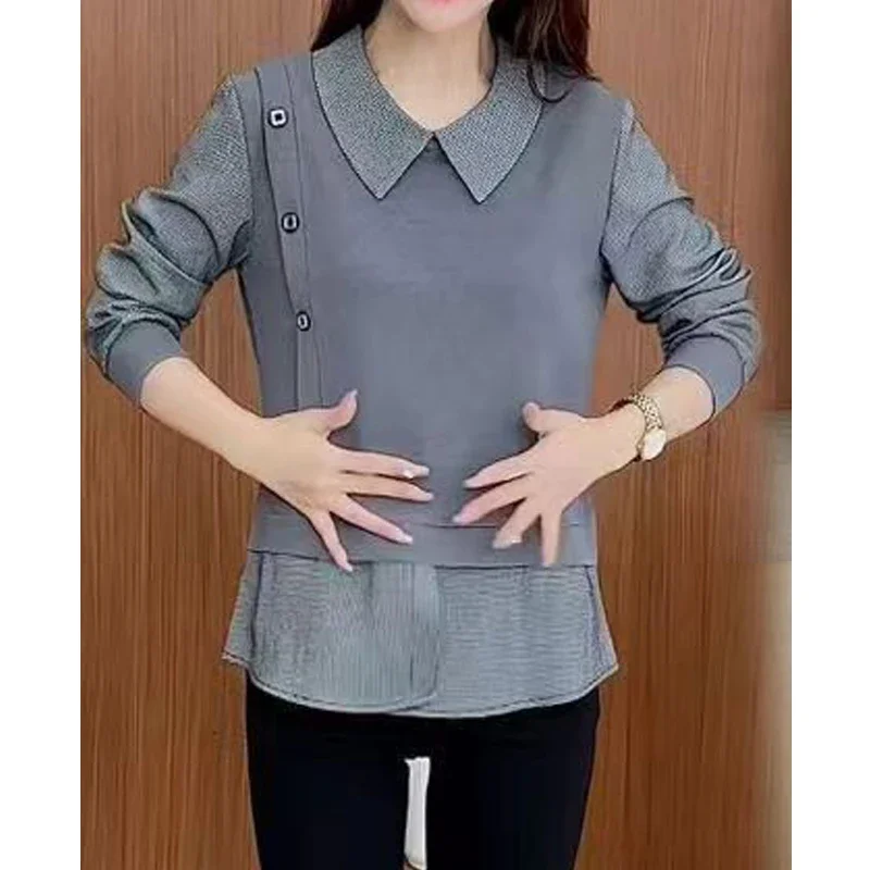 Spring Autumn Casual Loose Tops Women Korean Fashion Plaid Patchwork Fake 2 Piece Shirts Office Lady Long Sleeve Commute Blouses
Spring Autumn Casual Loose Tops Women Korean Fashion Plaid Patchwork Fake 2 Piece Shirts Office Lady Long Sleeve Commute Blouses