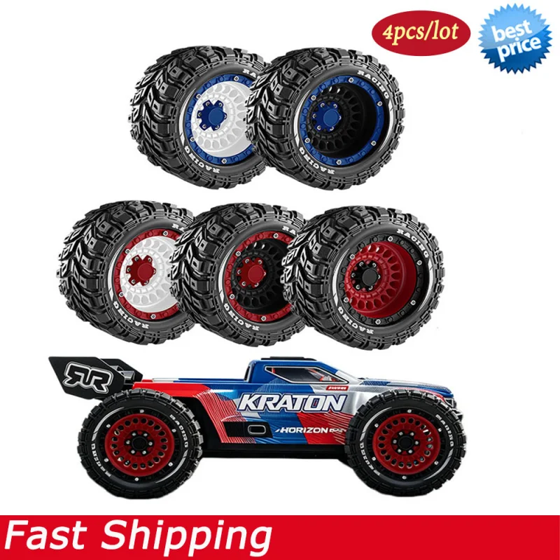 4PCS 90mm RC Off-Road Tires Wheels for 1/14 1/16 Traxxas Summit E-REV LaTrax Arrma Kraton MJX 16207 16208 HBX Upgrade Parts
4PCS 90mm RC Off-Road Tires Wheels for 1/14 1/16 Traxxas Summit E-REV LaTrax Arrma Kraton MJX 16207 16208 HBX Upgrade Parts