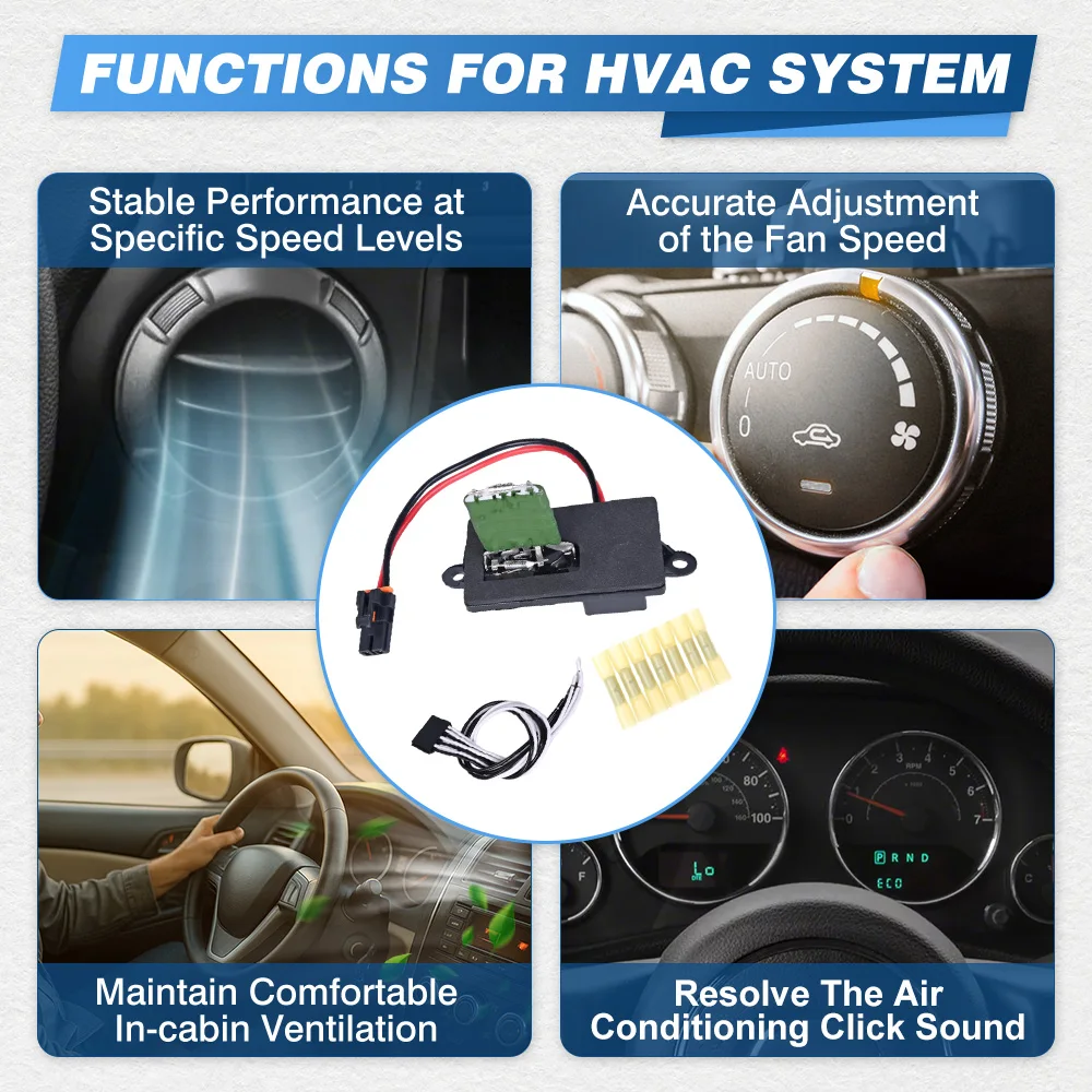 7-контактный резистор двигателя вентилятора HVAC с жгутом проводов для Chevy Avalanche Silverado Suburban GMC Sierra Yukon 973-409, 973-004, RU371,
7-контактный резистор двигателя вентилятора HVAC с жгутом проводов для Chevy Avalanche Silverado Suburban GMC Sierra Yukon 973-409, 973-004, RU371,