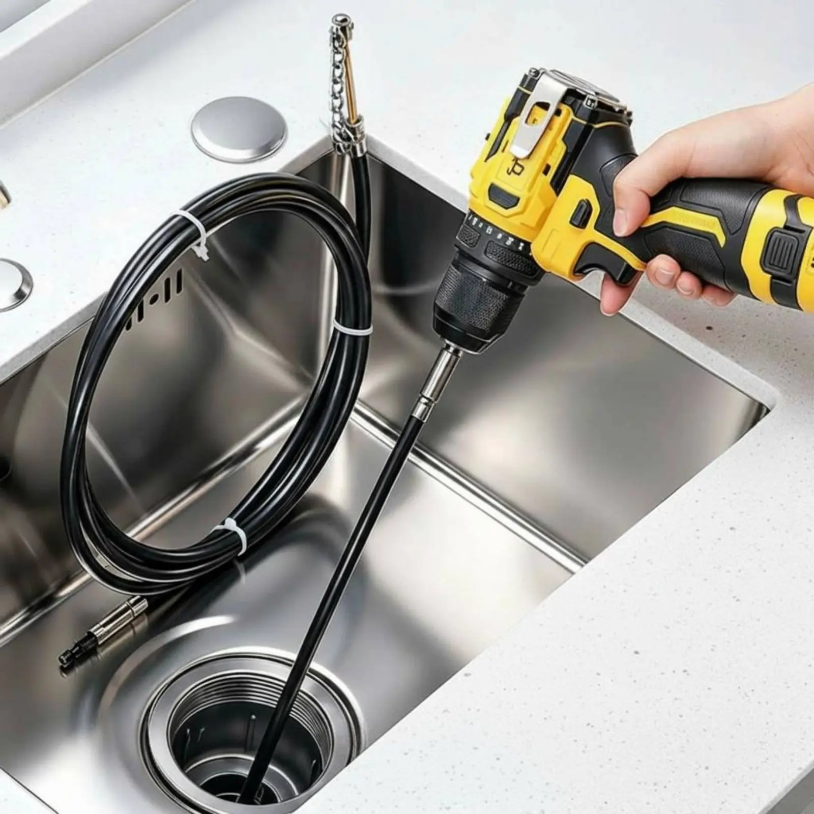 Chain Drain Snake Multi-Purpose Use Pipe Chain Cleaner Adjustable Drain Cleaner Reusable Sink Unclogger Flexible Steel Cable
Chain Drain Snake Multi-Purpose Use Pipe Chain Cleaner Adjustable Drain Cleaner Reusable Sink Unclogger Flexible Steel Cable
