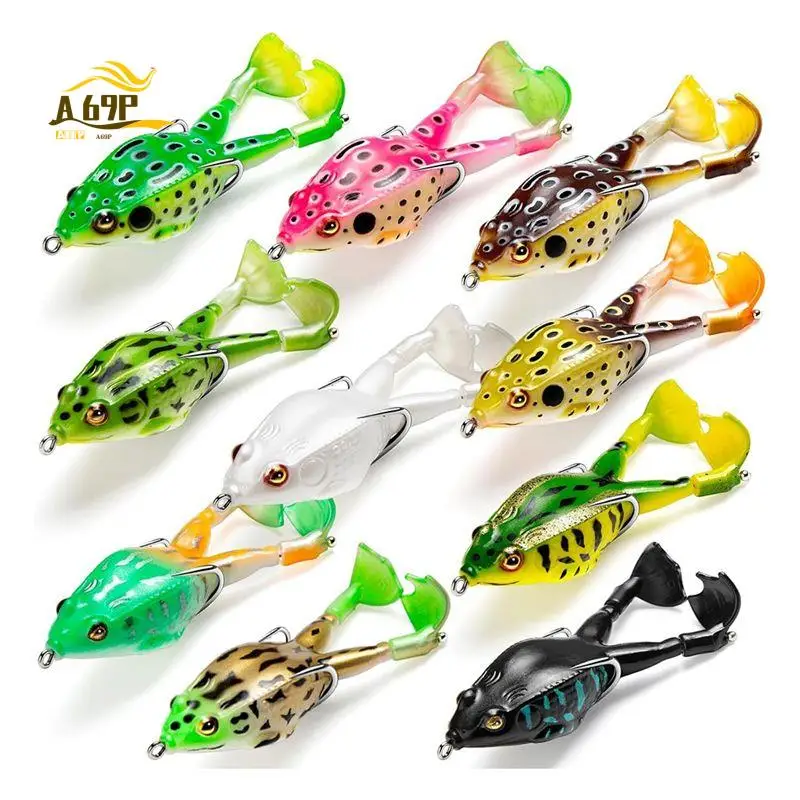 A69P-Realistic Topwater Frog Lure Kit For Bass And Trout - Soft Swimbait With Weedless Hooks, Floating Design
A69P-Realistic Topwater Frog Lure Kit For Bass And Trout - Soft Swimbait With Weedless Hooks, Floating Design