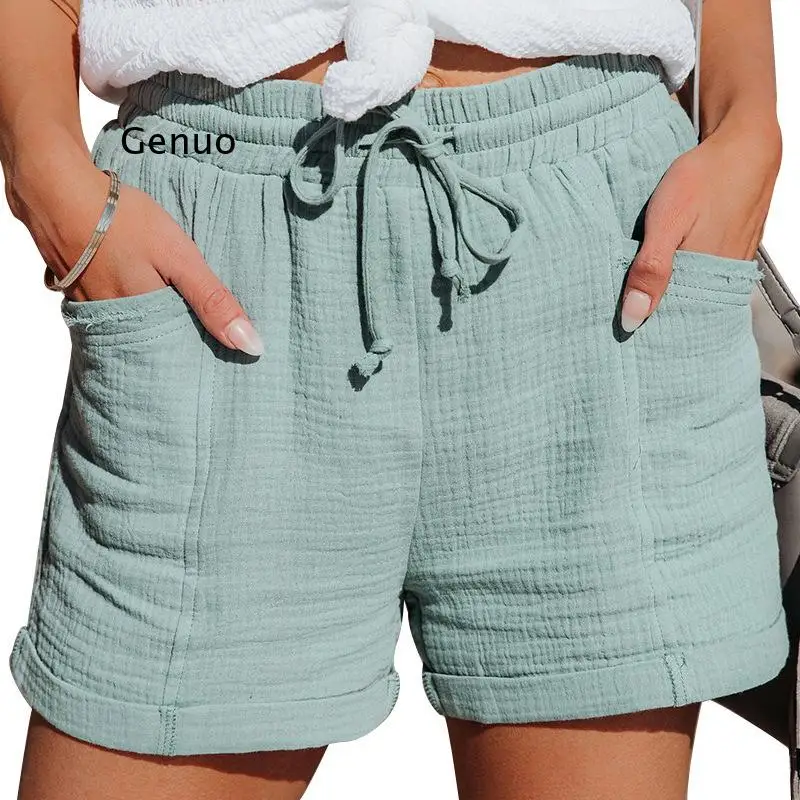 2026 New Womens High Waist Drawstring Casual Shorts Loose Textured Wide Leg Summer Shorts with Pockets for Daily Wear
2026 New Womens High Waist Drawstring Casual Shorts Loose Textured Wide Leg Summer Shorts with Pockets for Daily Wear