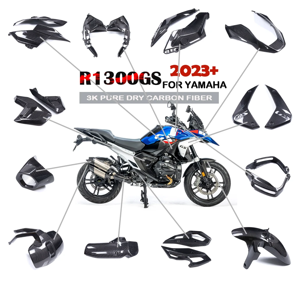 Motorcycle Accessories Fender Fuel Tank Side Panel Fairing Kit Frame Cover 3K Dry Carbon Fiber For BMW R1300GS 2023 2024 2025
Motorcycle Accessories Fender Fuel Tank Side Panel Fairing Kit Frame Cover 3K Dry Carbon Fiber For BMW R1300GS 2023 2024 2025
