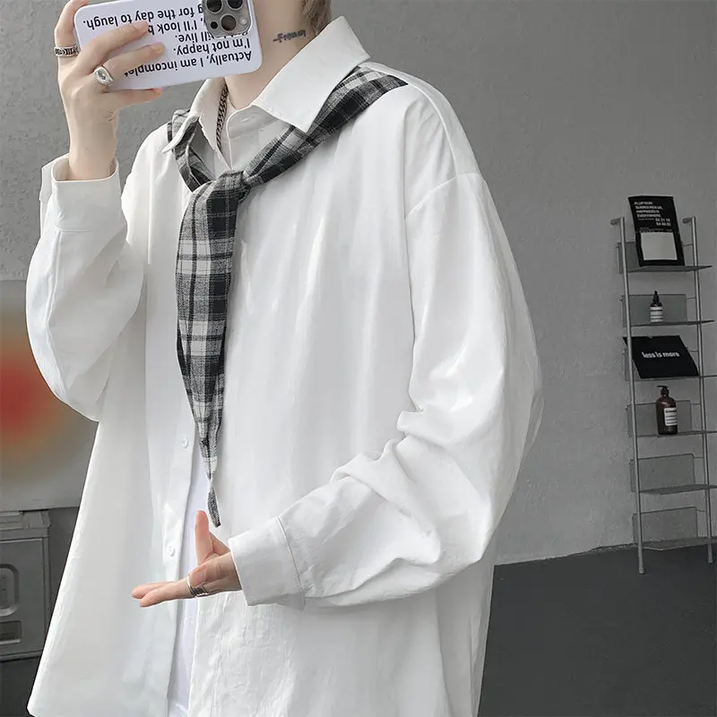 Chic Korean Style Long Sleeve Shirt Unisex Loose Fit Spring Youthful Feel Couple's Open Cardigan Coat Polyester Fiber Casual ...
Chic Korean Style Long Sleeve Shirt Unisex Loose Fit Spring Youthful Feel Couple's Open Cardigan Coat Polyester Fiber Casual ...