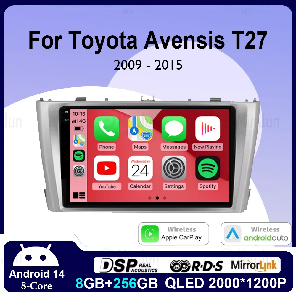 Автомобильный радиоприемник Android 14 для Toyota Avensis T27 2008-2015 Carplay Auto 4G + Wi-Fi, автомобильный мультимедийный GPS, головное устройство без 2din 2 din
Автомобильный радиоприемник Android 14 для Toyota Avensis T27 2008-2015 Carplay Auto 4G + Wi-Fi, автомобильный мультимедийный GPS, головное устройство без 2din 2 din