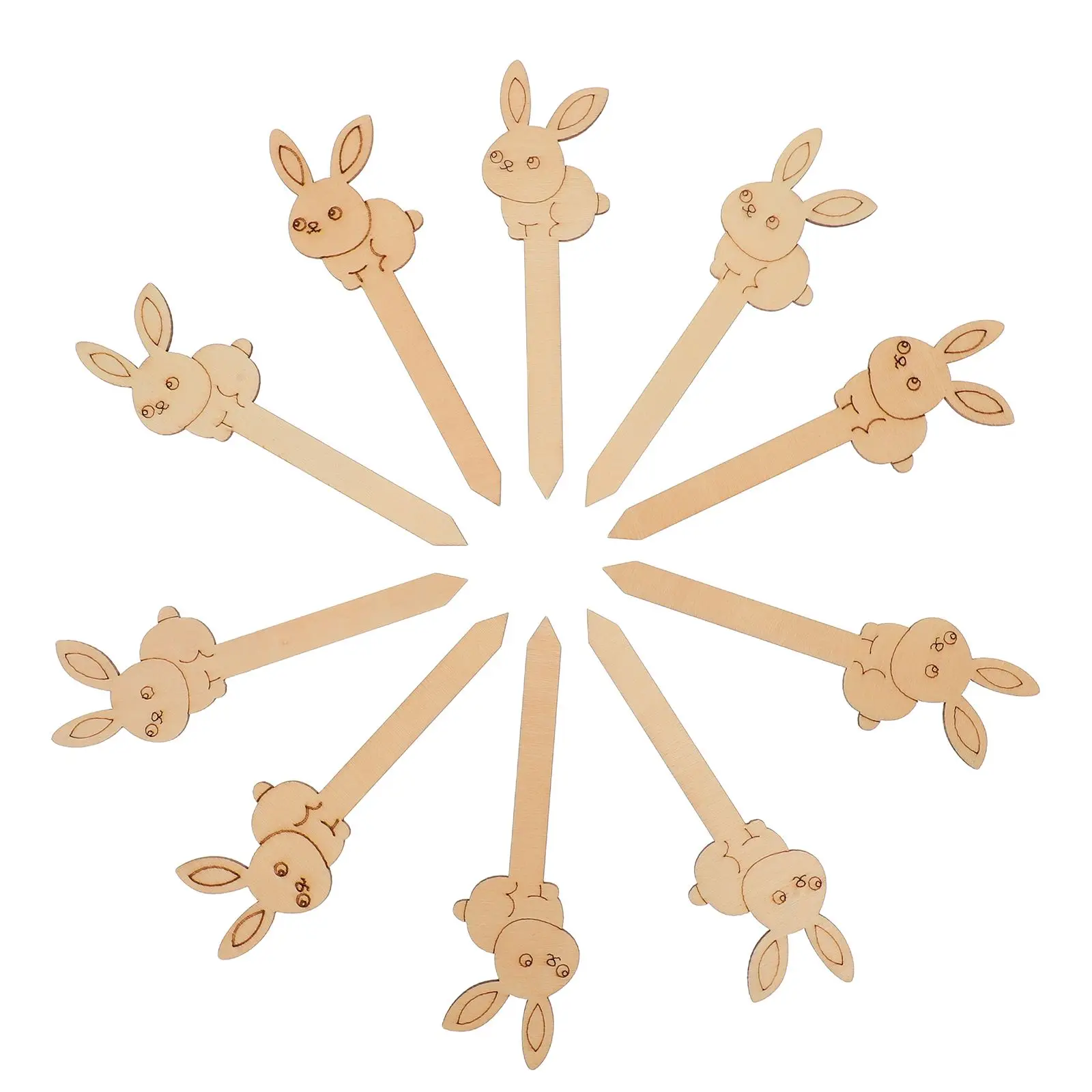 10 Pcs Wooden Bookmarks Easter Rabbit Decorative Blank Tags Page Separators Sturdy Long Term Use Practical Gifts Students
10 Pcs Wooden Bookmarks Easter Rabbit Decorative Blank Tags Page Separators Sturdy Long Term Use Practical Gifts Students