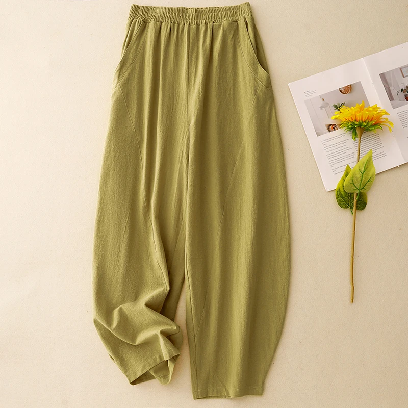 Casual Cotton Linen Patchwork Loose Wide Leg Lantern Pants Artistic Trousers Knife Casual Pants Autumn New Style
Casual Cotton Linen Patchwork Loose Wide Leg Lantern Pants Artistic Trousers Knife Casual Pants Autumn New Style