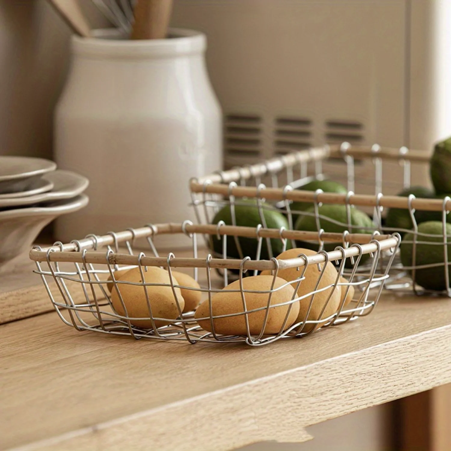 Farmhouse Kitchen Decor Display Box for Eggs & Fruit - Vintage Rustic Iron Art Organizer - 8.66in
Farmhouse Kitchen Decor Display Box for Eggs & Fruit - Vintage Rustic Iron Art Organizer - 8.66in