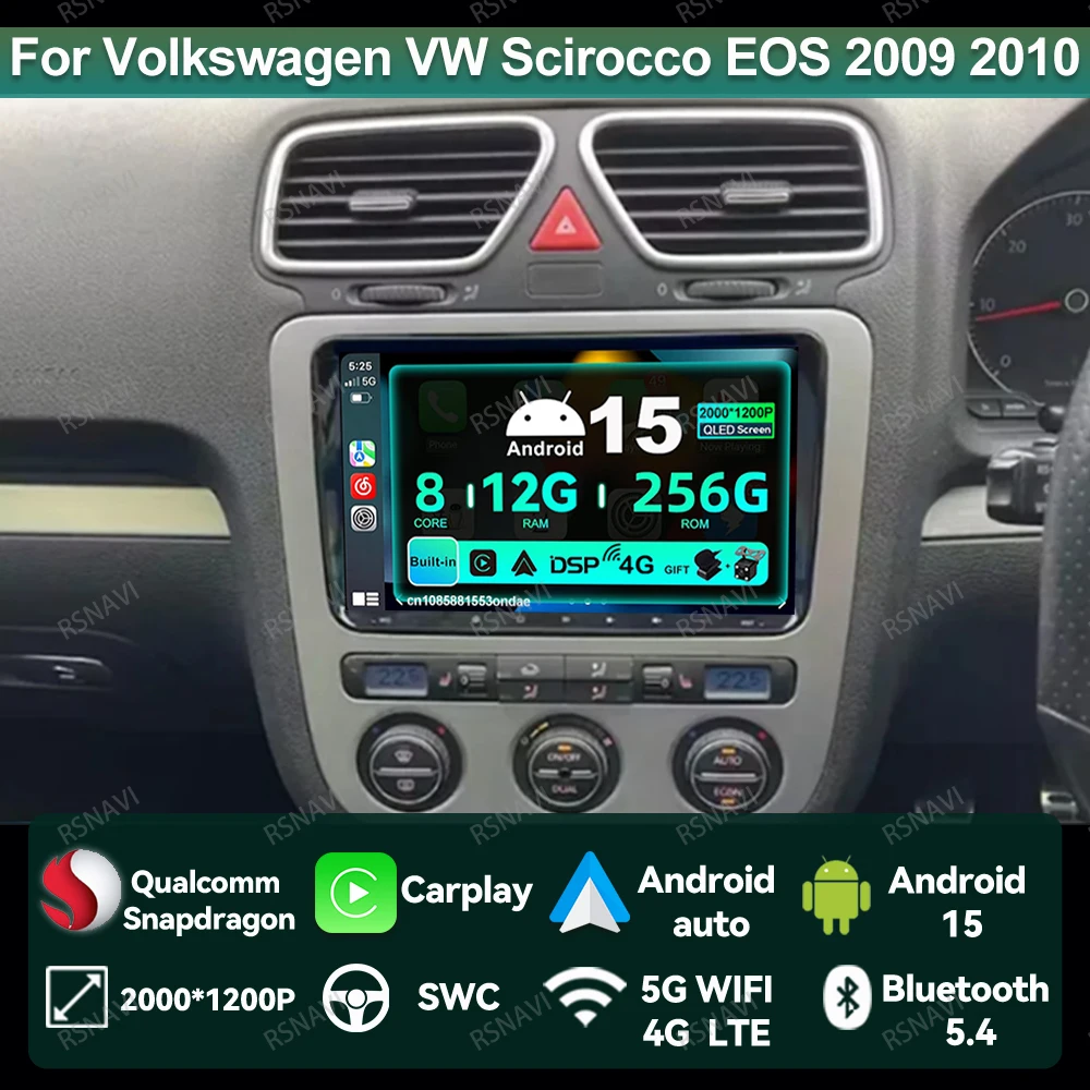 Автомобильное радио Android 15 для Volkswagen VW Scirocco EOS 2009 2010-2016 QLED DVD GPS Беспроводной Carplay Auto Viedo Player DSP BT
Автомобильное радио Android 15 для Volkswagen VW Scirocco EOS 2009 2010-2016 QLED DVD GPS Беспроводной Carplay Auto Viedo Player DSP BT