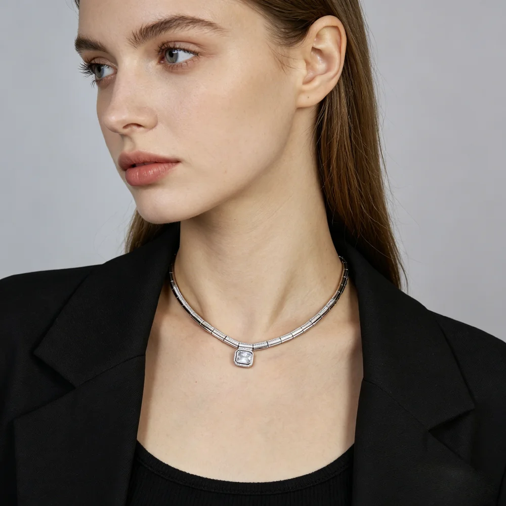2026 New Design Segmented Bamboo-style Clavicle Chain with Delicate Zircon Necklace Earring and Ring for Women Jewelry wholesale
2026 New Design Segmented Bamboo-style Clavicle Chain with Delicate Zircon Necklace Earring and Ring for Women Jewelry wholesale