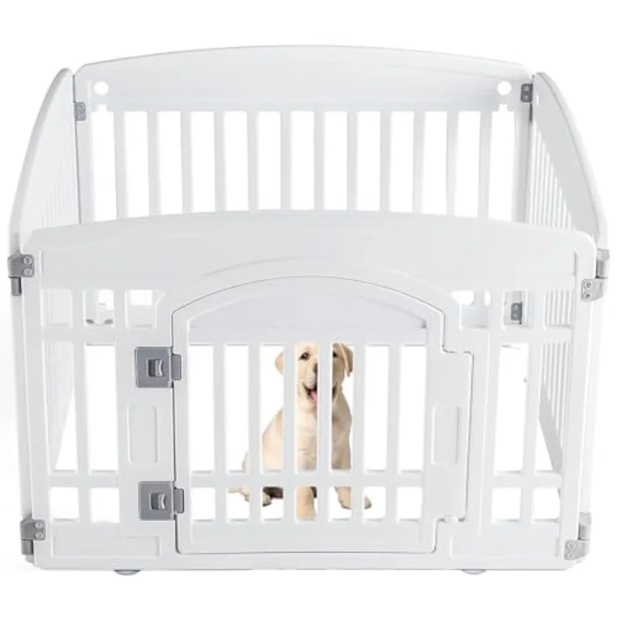 Plastic Dog Playpen - 4-Panel 24" Expandable and Durable Pet Fence for Medium Dogs - Indoor and Outdoor Portable Puppy Playpen
Plastic Dog Playpen - 4-Panel 24" Expandable and Durable Pet Fence for Medium Dogs - Indoor and Outdoor Portable Puppy Playpen