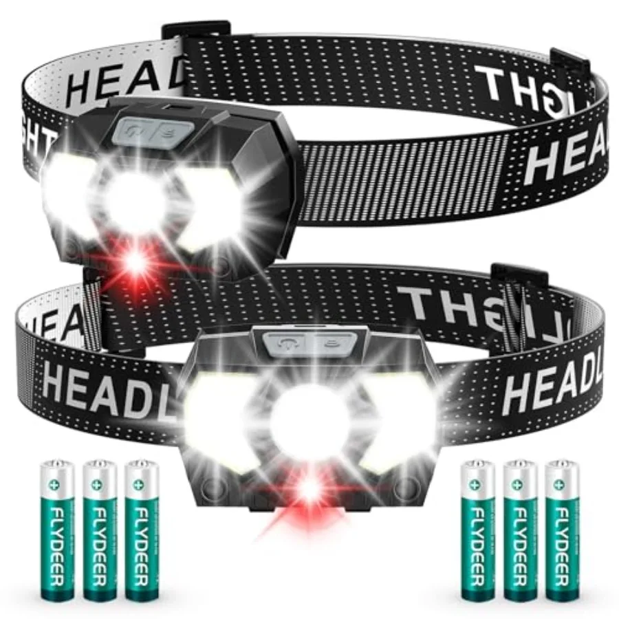 Headlamp 2 Pack, 1500 Lumen Bright LED Head Lamp with 7 Modes, Head Lights for Forehead with Red Light, IPX5 Waterproof Head Li
Headlamp 2 Pack, 1500 Lumen Bright LED Head Lamp with 7 Modes, Head Lights for Forehead with Red Light, IPX5 Waterproof Head Li