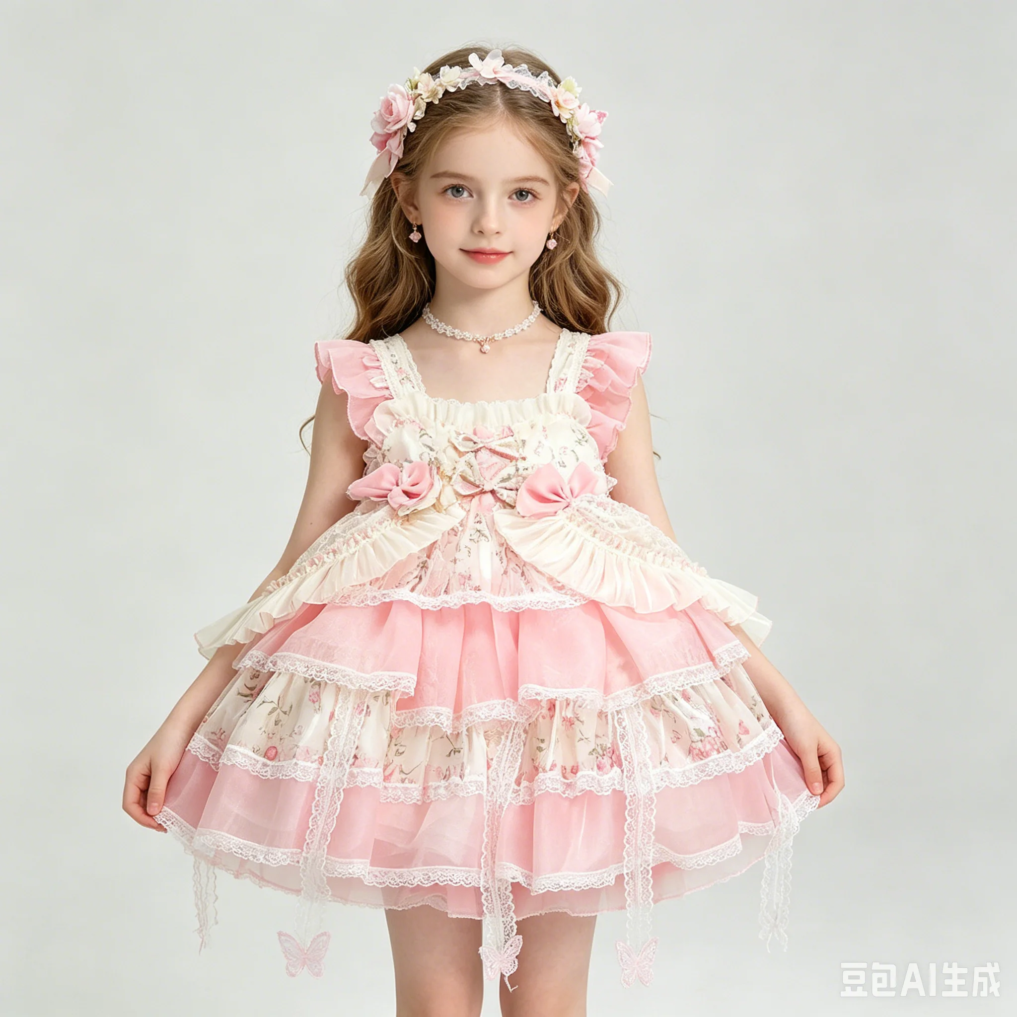 Flower Fairy Girl Lolita Princess Dress Bow Decoration Party Dress Ruffled Tutu Skirt Layered Dress Ball Gown Festival Gift
Flower Fairy Girl Lolita Princess Dress Bow Decoration Party Dress Ruffled Tutu Skirt Layered Dress Ball Gown Festival Gift