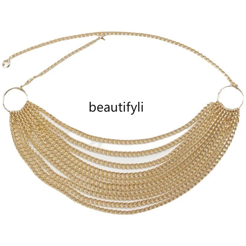 Multi-layer thick chain waist chain women's metal chain fringed waist seal decorative dress shirt suit belt
Multi-layer thick chain waist chain women's metal chain fringed waist seal decorative dress shirt suit belt