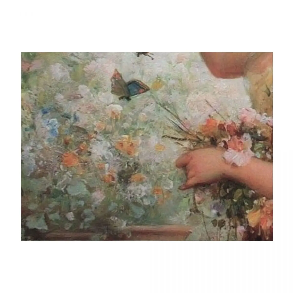 a painting of a woman in a flower garden with 2 butterflies Throw Blanket Tourist Beach Plaid on the sofa Luxury Blankets
a painting of a woman in a flower garden with 2 butterflies Throw Blanket Tourist Beach Plaid on the sofa Luxury Blankets