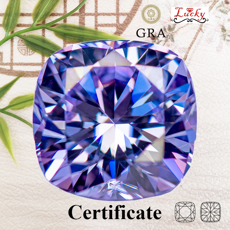 Moissanite Square Cushion Shape Light Purple Color VVS1 Charms Beads for DIY Jewelry Making Rings Materials with GRA Certificate
Moissanite Square Cushion Shape Light Purple Color VVS1 Charms Beads for DIY Jewelry Making Rings Materials with GRA Certificate