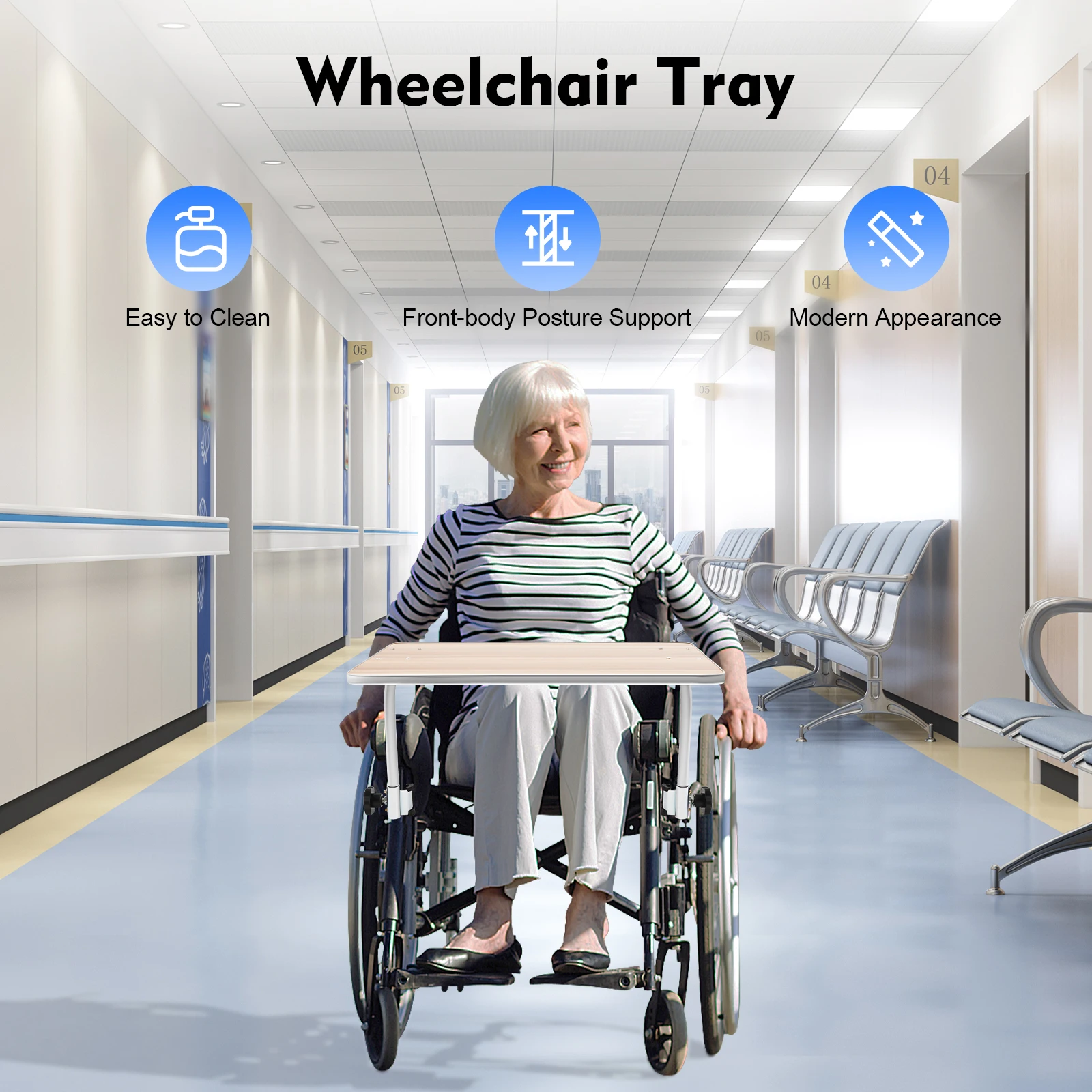 Detachable Wood Wheelchair Tray Table 22.44*11.81in Desktop Wheelchair Tray Dining Table
Detachable Wood Wheelchair Tray Table 22.44*11.81in Desktop Wheelchair Tray Dining Table