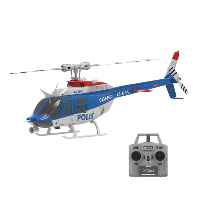 RC ERA C138 PRO Brushless Motor Bell 206 2.4G 6CH 6-Axis Gyro Optical Flow Localization 1:33 Scale Flybarless RC Helicopter
RC ERA C138 PRO Brushless Motor Bell 206 2.4G 6CH 6-Axis Gyro Optical Flow Localization 1:33 Scale Flybarless RC Helicopter