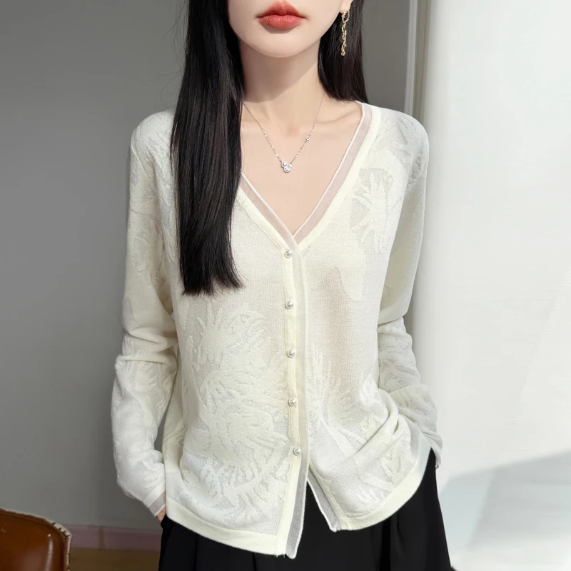 V-neck Hollow Knitted Top, Fashionable Loose Cashmere Cardigan, Basic Style, Casual Versatile, Autumn New Style Women's Lace Top
V-neck Hollow Knitted Top, Fashionable Loose Cashmere Cardigan, Basic Style, Casual Versatile, Autumn New Style Women's Lace Top