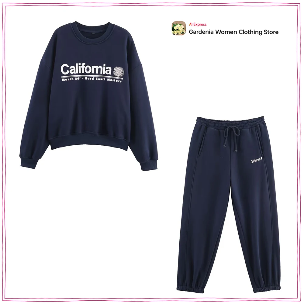 Women Preppy Style 2 Piece Sets New in Fall Comfy Cotton Sports Sets Crew Neck Sweatshirt and Jogger Pants with Contrasting Text
Women Preppy Style 2 Piece Sets New in Fall Comfy Cotton Sports Sets Crew Neck Sweatshirt and Jogger Pants with Contrasting Text