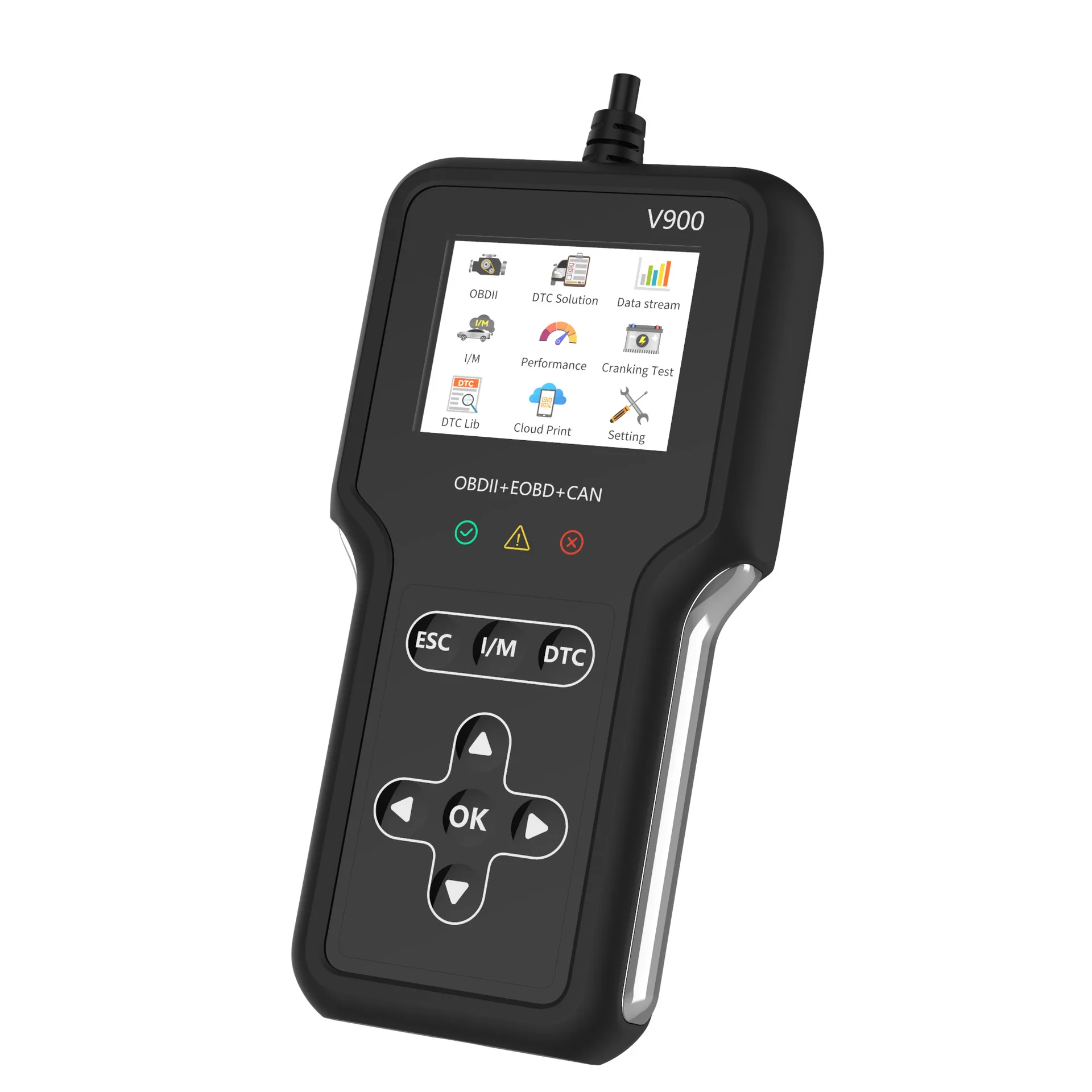 V900 Latest Version OBD Car Scanner with Color Screen Good Material Car Fault Detector That Can Print in 11 Languages
V900 Latest Version OBD Car Scanner with Color Screen Good Material Car Fault Detector That Can Print in 11 Languages