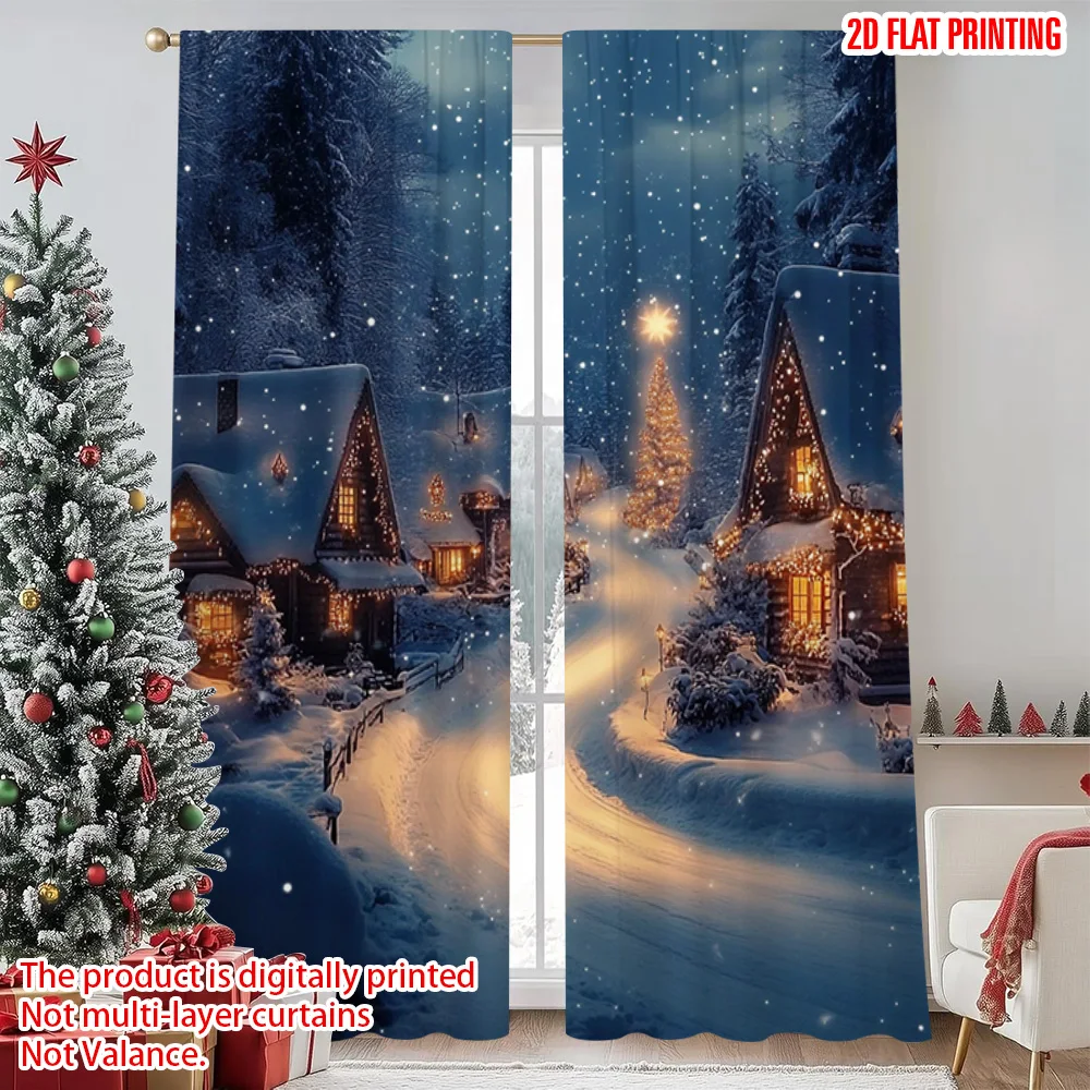 2pcs 2D flat printing Christmas Party Curtain Snow Village Winter Versatile Polyester Fabric Without Electricity Spring Party &
2pcs 2D flat printing Christmas Party Curtain Snow Village Winter Versatile Polyester Fabric Without Electricity Spring Party &
