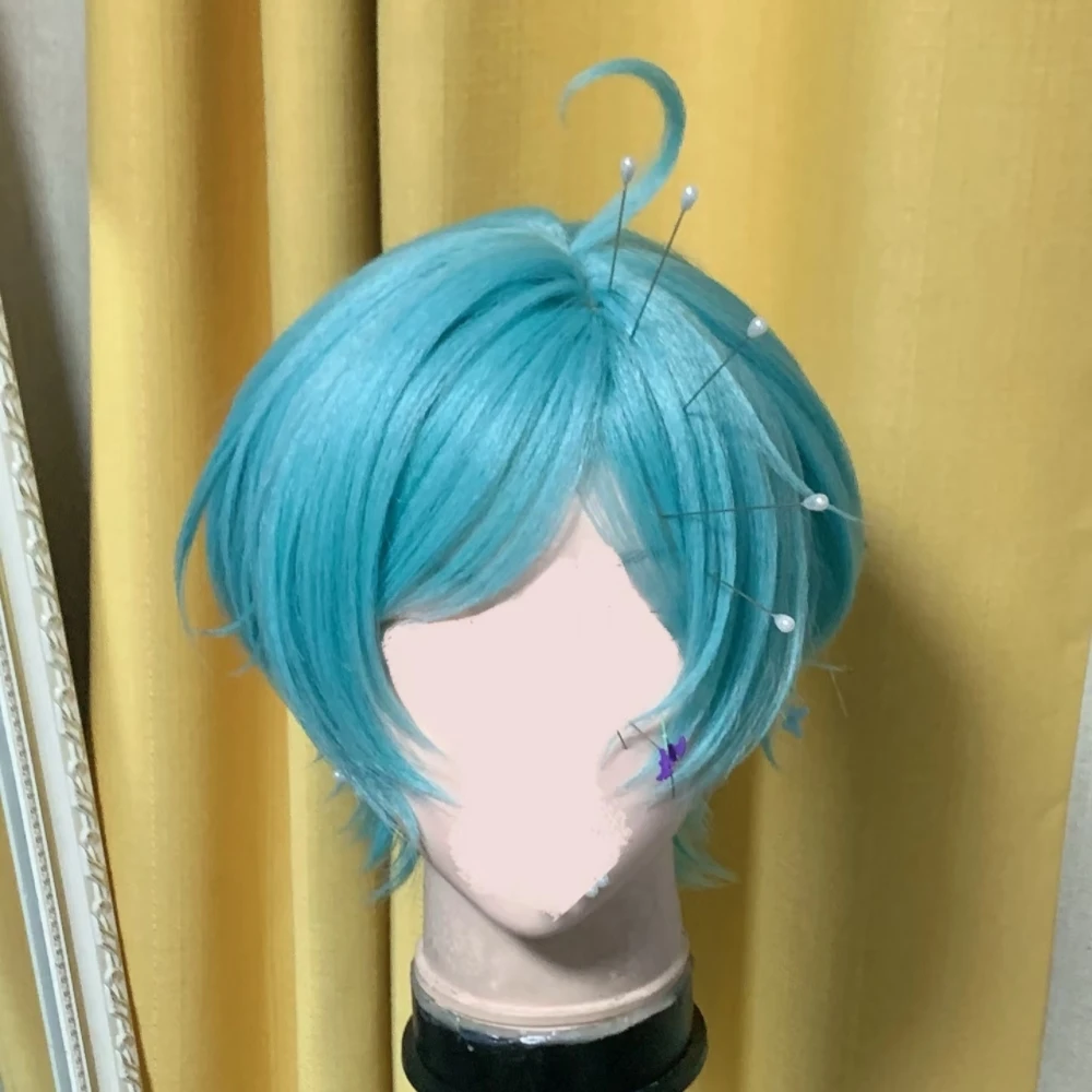 Anime Short Blue Cos Wig for Shinkai Kanata Heat Resistant Synthetic Fiber Wig with Rose Net With Simulation Scalp Top Halloween
Anime Short Blue Cos Wig for Shinkai Kanata Heat Resistant Synthetic Fiber Wig with Rose Net With Simulation Scalp Top Halloween