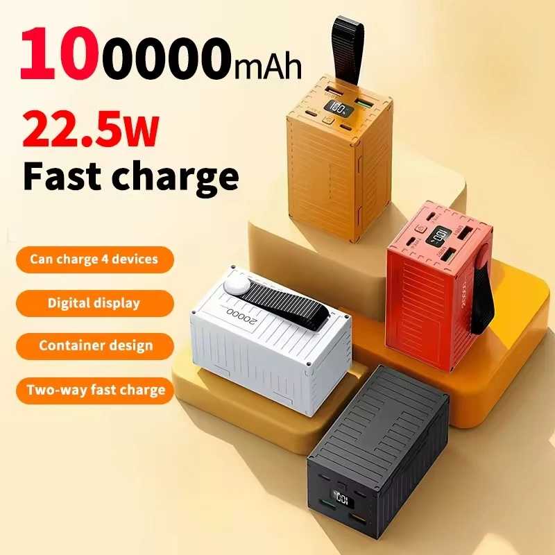 100000mAhLarge Capacity Power Bank 22.5W PD QC Charger Powerbank Large Battery Capacity Power Station Fast Charging Supply
100000mAhLarge Capacity Power Bank 22.5W PD QC Charger Powerbank Large Battery Capacity Power Station Fast Charging Supply