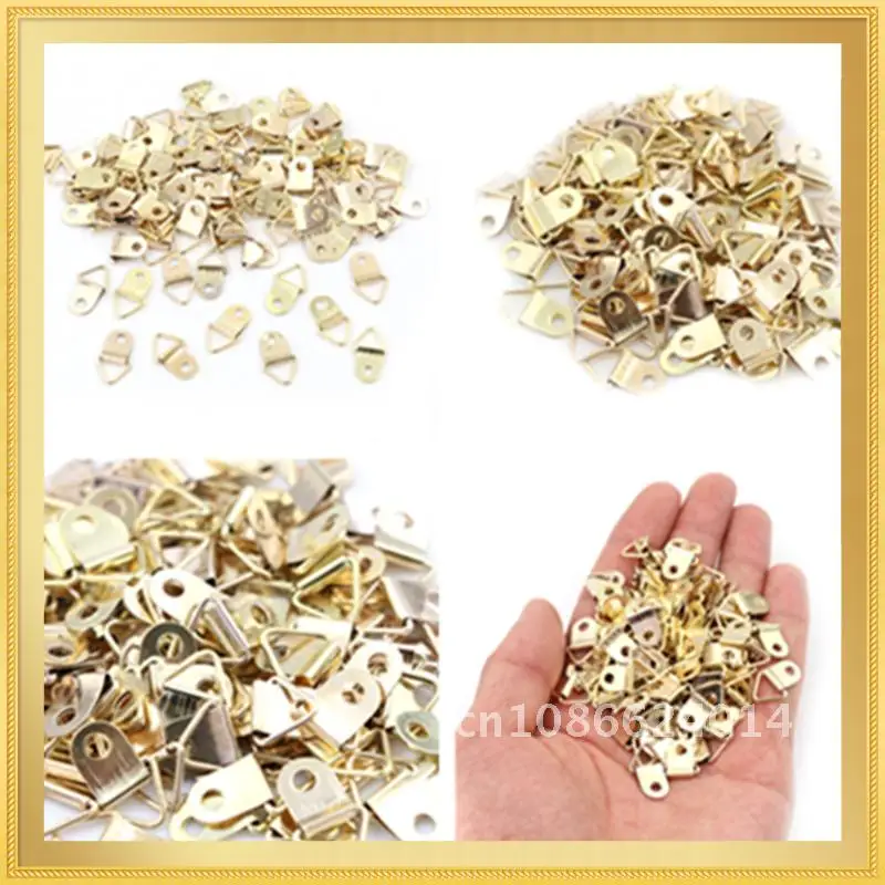 Wholesale 100 Pieces Golden Triangle D-Ring Hanging Picture Mirror Frame Hooks Hangers
Wholesale 100 Pieces Golden Triangle D-Ring Hanging Picture Mirror Frame Hooks Hangers