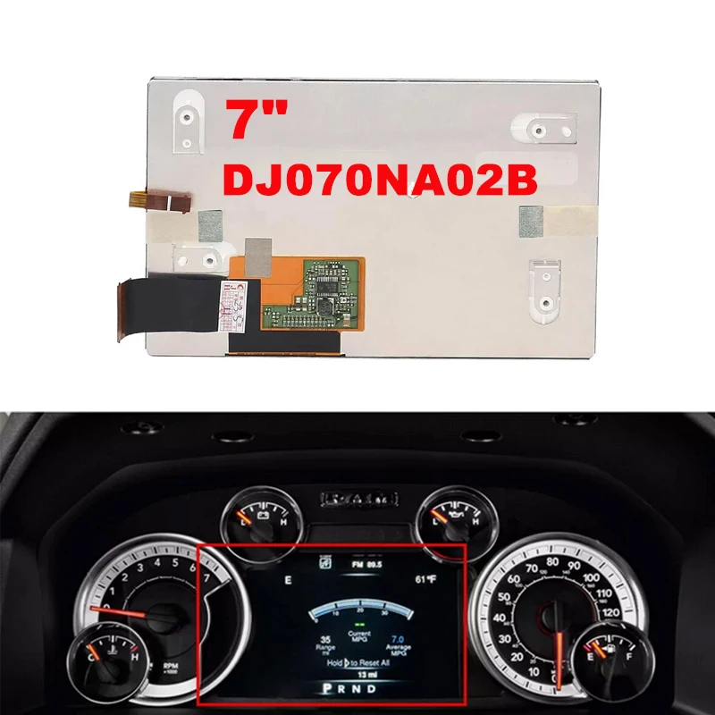 7 Inch LCD Display Screen Cluster Gauge for Dodge Ram 1500 2500 3500 2013-2019 DJ070NA02B - Dashboard Screen Upgrade
7 Inch LCD Display Screen Cluster Gauge for Dodge Ram 1500 2500 3500 2013-2019 DJ070NA02B - Dashboard Screen Upgrade