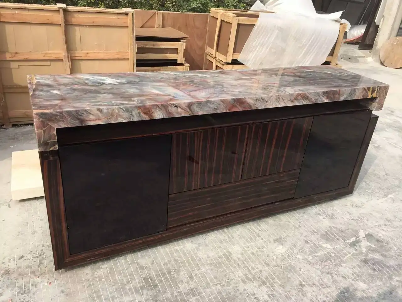 Carolf Modern Dining Room Furniture Wooden Sideboard Marble Top Storage Kitchen Side Cabinet
Carolf Modern Dining Room Furniture Wooden Sideboard Marble Top Storage Kitchen Side Cabinet