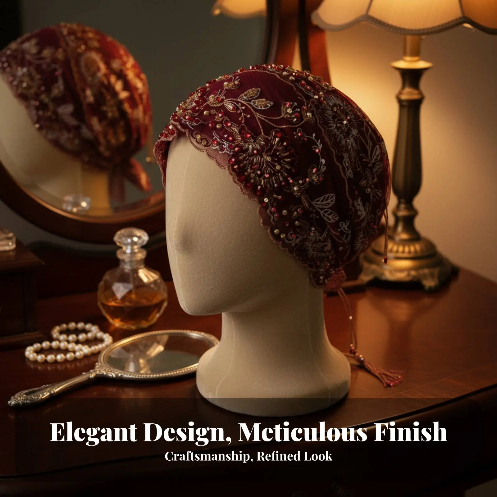 Tassel Fishtail Turban, Lace Headscarf Cap, Embroidered Head Cover, Hair Concealing, Muslim Women, Ethnic Trend
Tassel Fishtail Turban, Lace Headscarf Cap, Embroidered Head Cover, Hair Concealing, Muslim Women, Ethnic Trend