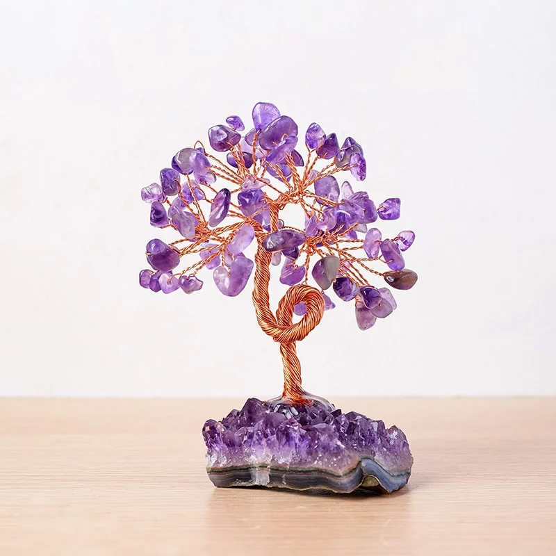 Natural Crystal Wire Tree Amethyst Cluster Stone Base for Table Home Room Bedroom Decor Gemstone Ornaments
Natural Crystal Wire Tree Amethyst Cluster Stone Base for Table Home Room Bedroom Decor Gemstone Ornaments