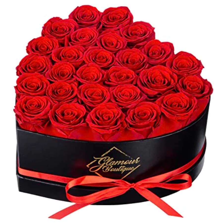 GLAMOUR BOUTIQUE 27 Flower Forever Heart Shape Box, Mothers Day Gift For Mom, Eternal Preserved Roses Gift for Her, Flowers bou
GLAMOUR BOUTIQUE 27 Flower Forever Heart Shape Box, Mothers Day Gift For Mom, Eternal Preserved Roses Gift for Her, Flowers bou