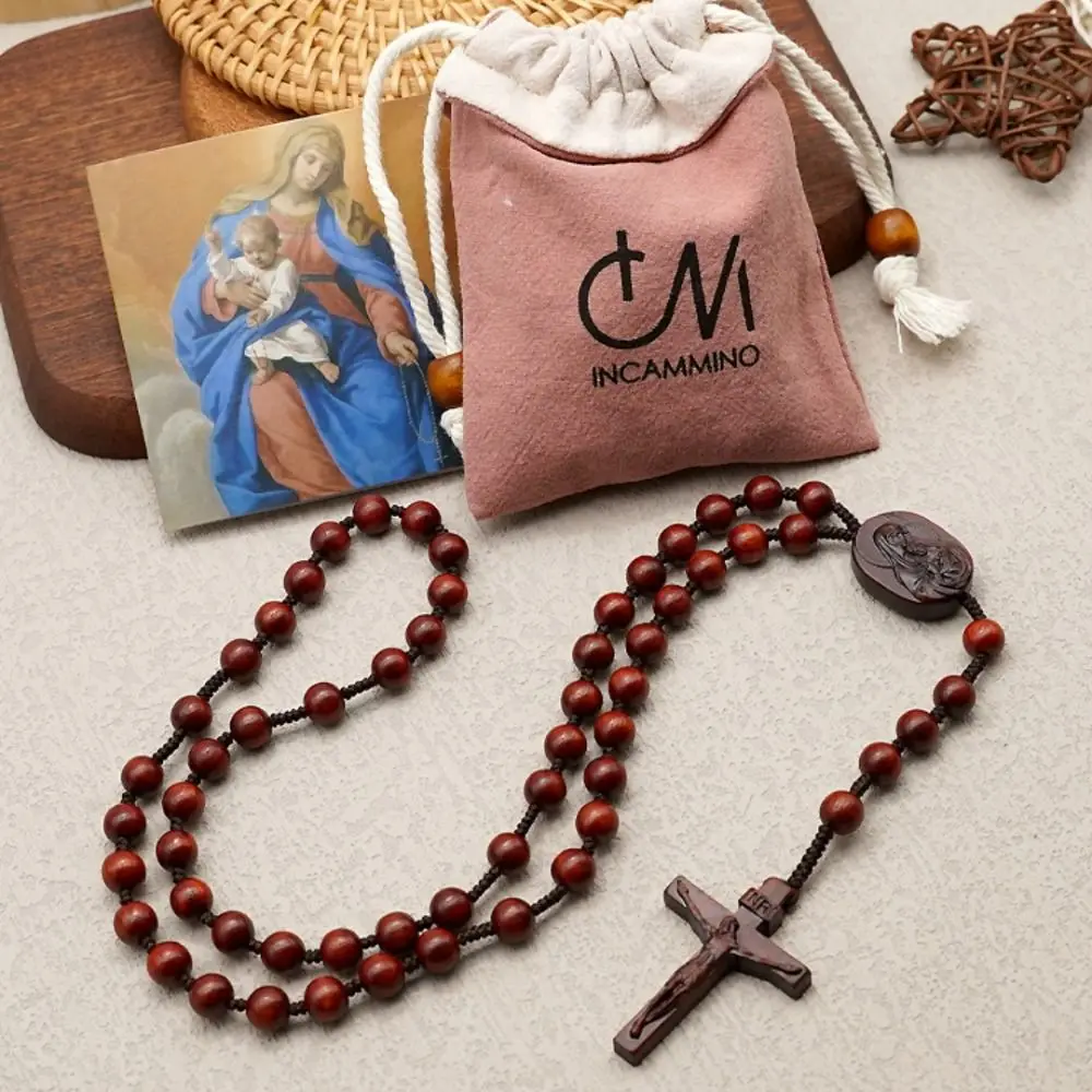 Dalbergia Microphylla Handmade Rosary Necklace with Storage Bag Catholic Wood Beads Necklace Brown/Black Mellow
Dalbergia Microphylla Handmade Rosary Necklace with Storage Bag Catholic Wood Beads Necklace Brown/Black Mellow