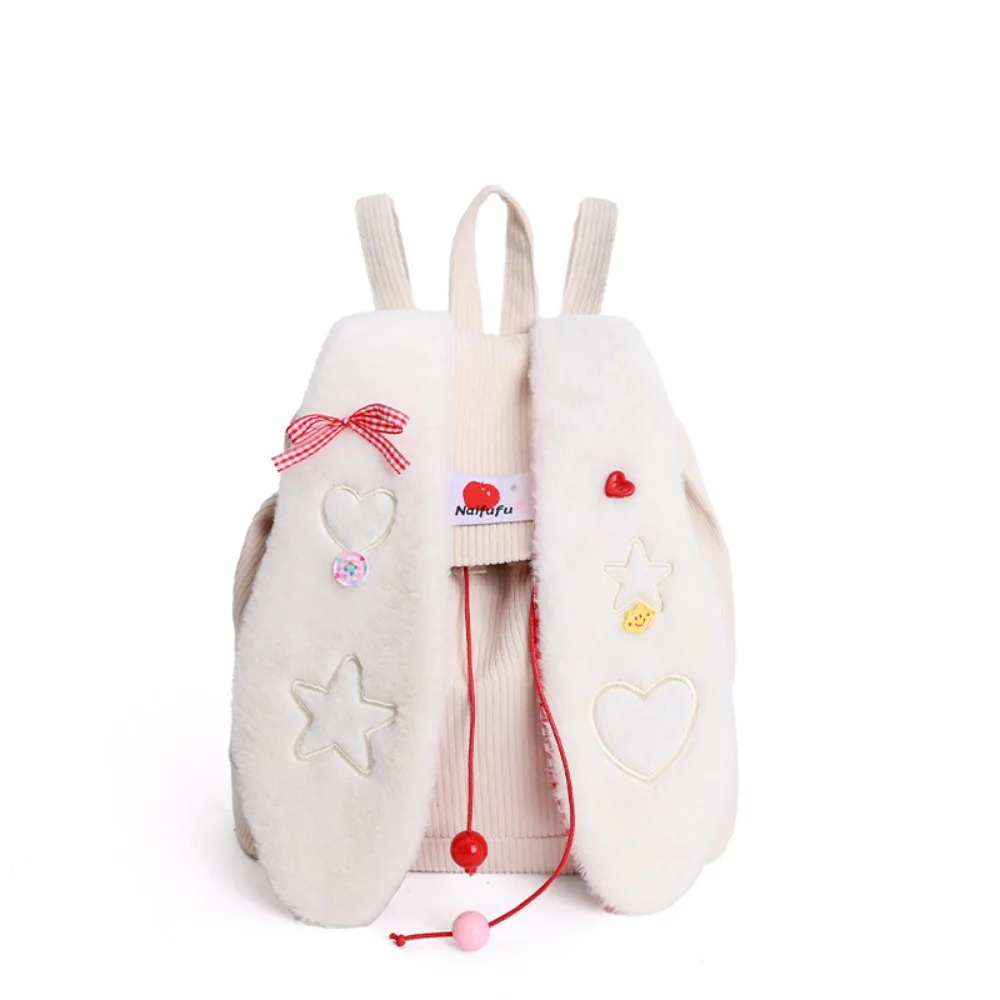 Рюкзак в стиле преппи с ушками кролика, легкий, большой вместимости, на шнурке, с бантом, портативный, для студентов, школьный рюкзак
Рюкзак в стиле преппи с ушками кролика, легкий, большой вместимости, на шнурке, с бантом, портативный, для студентов, школьный рюкзак