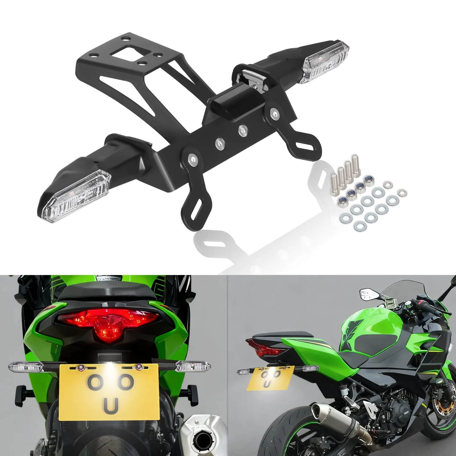 For KAWASAKI NINJA 500 Z500/400 Z300 Accesorios Moto License Light/Numbe Plate Light NINJA400 Fender Eliminator LED Turn Signal
For KAWASAKI NINJA 500 Z500/400 Z300 Accesorios Moto License Light/Numbe Plate Light NINJA400 Fender Eliminator LED Turn Signal
