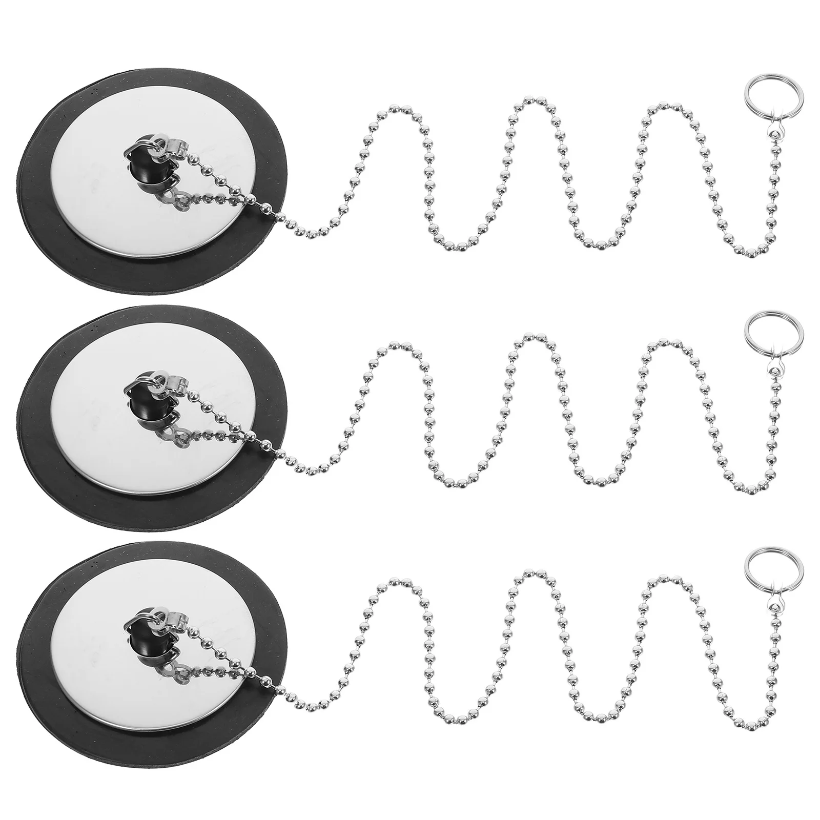 3Pcs Sink Drain Stopper Bathroom Bathtub Plug Rubber Tub Stoppers Kitchen Water Stopper Chain Pull Ring Leakproof
3Pcs Sink Drain Stopper Bathroom Bathtub Plug Rubber Tub Stoppers Kitchen Water Stopper Chain Pull Ring Leakproof