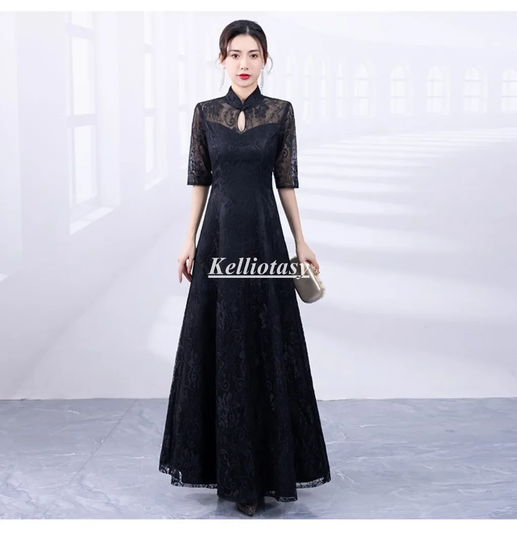 Customized Aline Evening Dresses Black Color Hole Back Lace Elegant Women Formal Occasion Dress For Party YSM173
Customized Aline Evening Dresses Black Color Hole Back Lace Elegant Women Formal Occasion Dress For Party YSM173