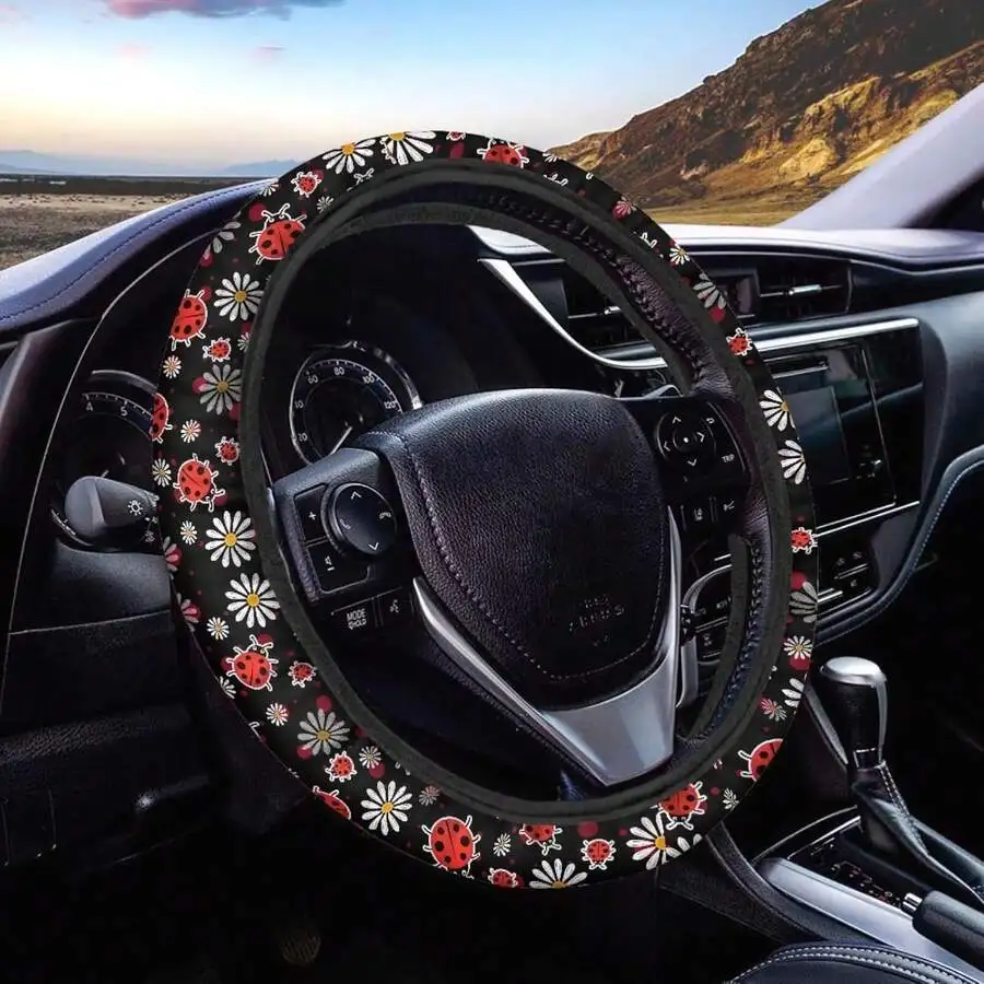 Ladybug Daisy Print Car Steering Wheel Cover Washable Elastic Universal Fit For SUV Sedan Truck All Season
Ladybug Daisy Print Car Steering Wheel Cover Washable Elastic Universal Fit For SUV Sedan Truck All Season