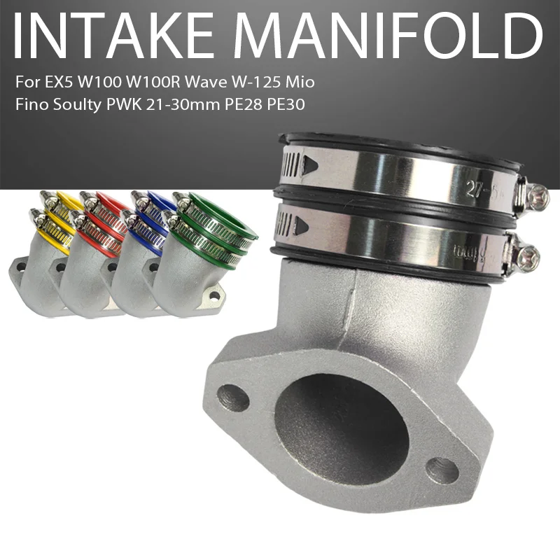 For EX5 W100/100R Wave W-125 Mio Fino Soulty PWK 21-30mm PE28 PE30 Carb Adapter Intake Manifold 4 Valve
For EX5 W100/100R Wave W-125 Mio Fino Soulty PWK 21-30mm PE28 PE30 Carb Adapter Intake Manifold 4 Valve