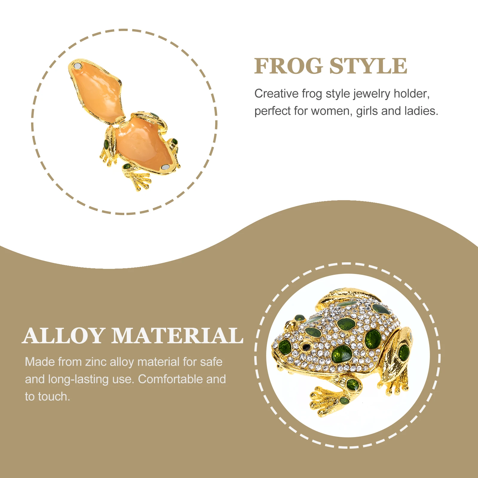 Frog Jewelry Box Zinc Alloy Storage Container for Women Enamel Trinket Boxes Organizer Cartoon Case Style Ring Earrings
Frog Jewelry Box Zinc Alloy Storage Container for Women Enamel Trinket Boxes Organizer Cartoon Case Style Ring Earrings
