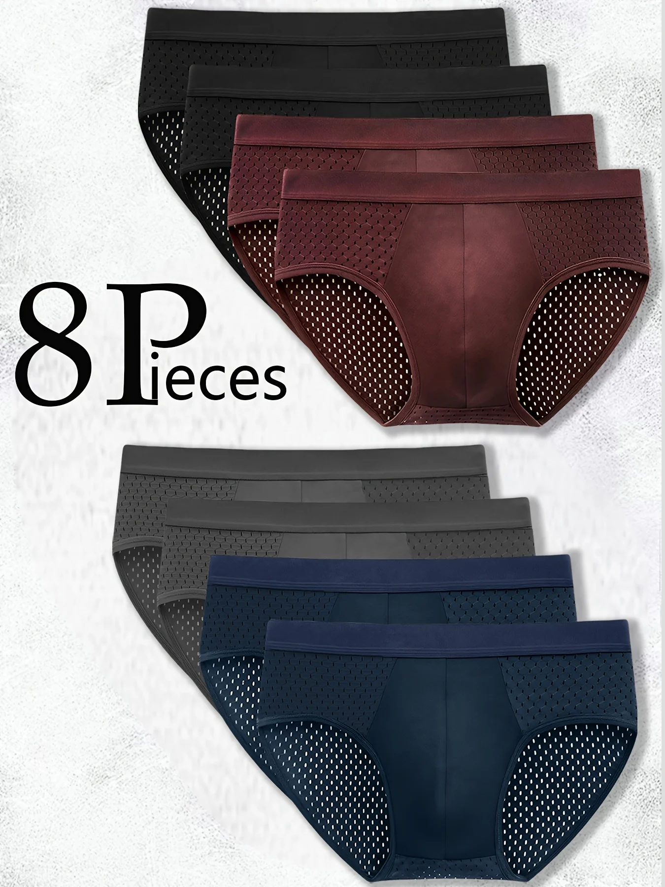 8pcs/set Men Underwear Male Thin Breathable Triangle Panties for Men's Ice Silk Briefs Mesh Sexy Soft Men Underpant
8pcs/set Men Underwear Male Thin Breathable Triangle Panties for Men's Ice Silk Briefs Mesh Sexy Soft Men Underpant