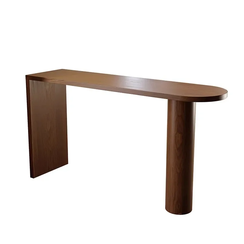 Japanese-style wabi-sabi wind pure solid wood against the wall Bar table Household long narrow high-footed Living room island
Japanese-style wabi-sabi wind pure solid wood against the wall Bar table Household long narrow high-footed Living room island