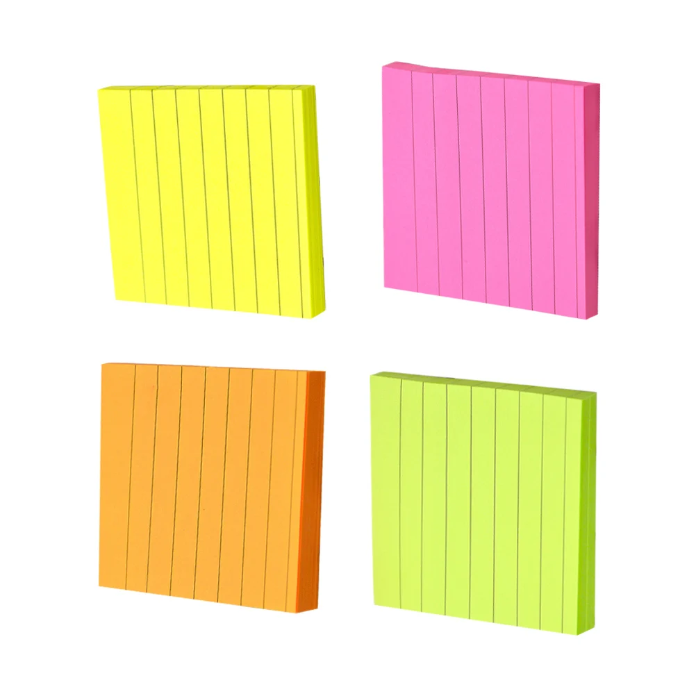 4 pcs Self Notepad Striped Memo Pad Paper Stickers Reusable No Residue Office Home School Supplies
4 pcs Self Notepad Striped Memo Pad Paper Stickers Reusable No Residue Office Home School Supplies