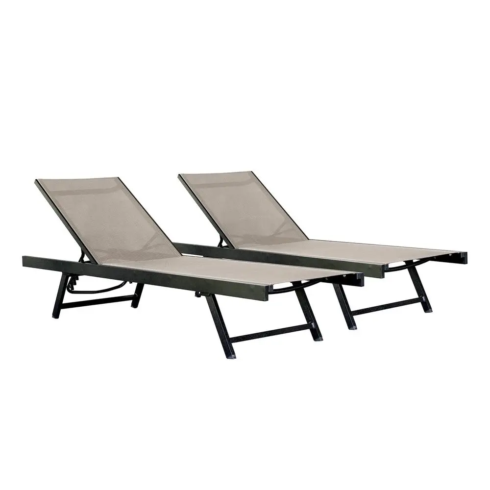 Set of 2 Aluminum Outdoor Chaise Lounge Chairs, Urban Sun Adjustable Reclining Patio Loungers, Lay Flat Tanning Chairs with Sli
Set of 2 Aluminum Outdoor Chaise Lounge Chairs, Urban Sun Adjustable Reclining Patio Loungers, Lay Flat Tanning Chairs with Sli