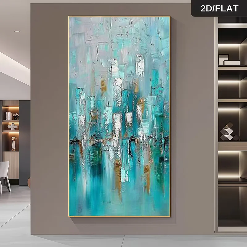 2D Flat Extra Large Teal Blue Nordic Modern Canvas Painting Unframed Fashion Abstract Vibrant Canvas Print for Living Room Decor
2D Flat Extra Large Teal Blue Nordic Modern Canvas Painting Unframed Fashion Abstract Vibrant Canvas Print for Living Room Decor