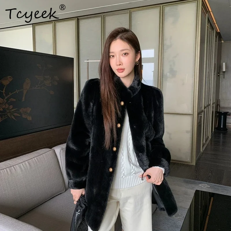Tcyeek Real Whole Mink Fur Coat Woman 2026 Winter Clothes Mid-length Womens Coats Natural Mink Warm Fashion Пальто Женское
Tcyeek Real Whole Mink Fur Coat Woman 2026 Winter Clothes Mid-length Womens Coats Natural Mink Warm Fashion Пальто Женское