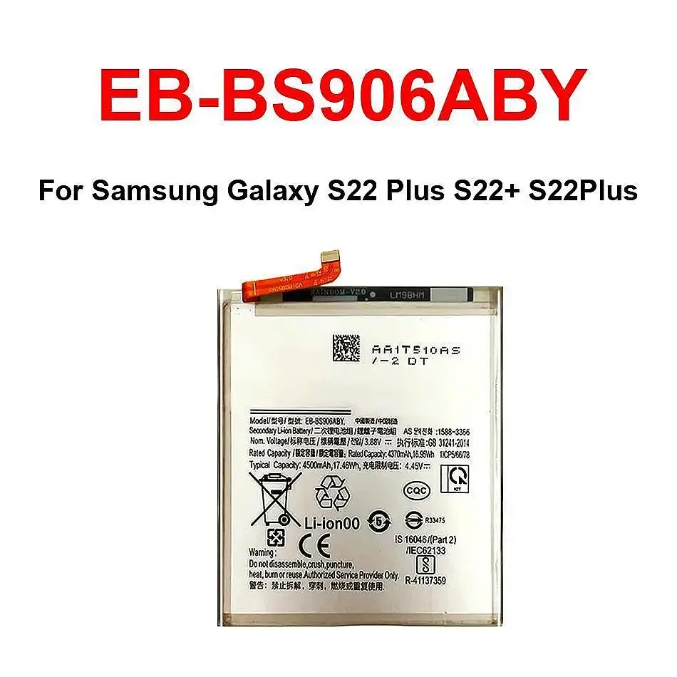 For Samsung Galaxy S22 Plus S22+ S22Plus Mobile Phone Battery EB-BS906ABY Safety Rechargeable
For Samsung Galaxy S22 Plus S22+ S22Plus Mobile Phone Battery EB-BS906ABY Safety Rechargeable